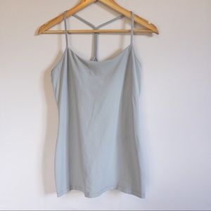 Lululemon Power Pose Tank Grey Blue Racerback Tank Size 10 Dusty Dawn